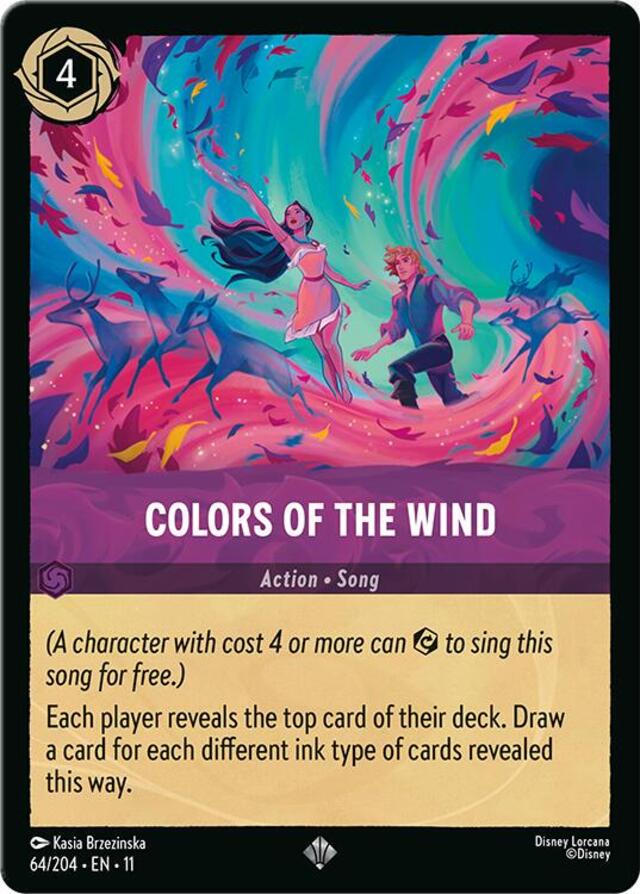Disney Lorcana: Winterspell SUPER RARE Colors Of The Wind #64/204