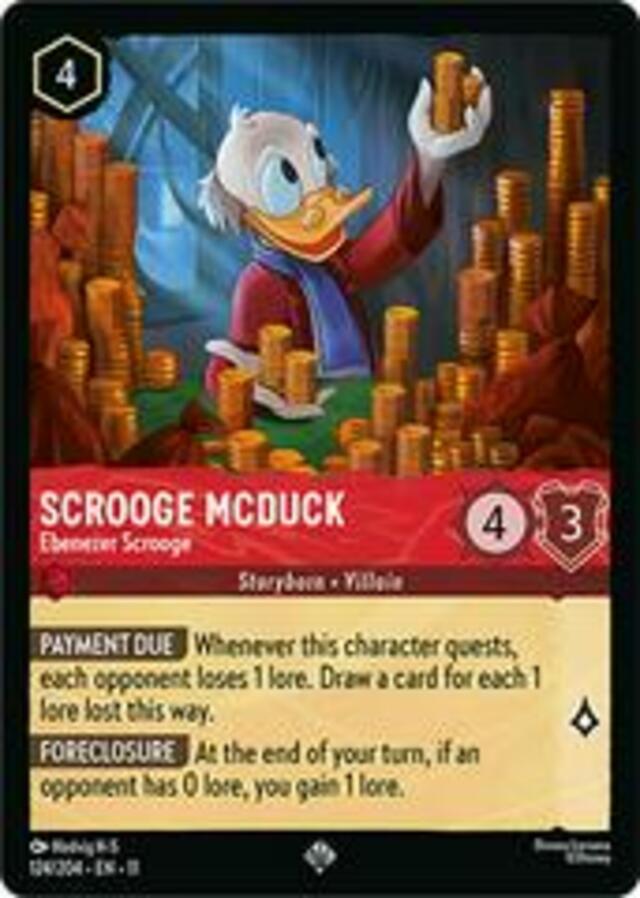 Disney Lorcana: Winterspell SUPER RARE Scrooge McDuck - Ebenezer Scrooge #124/204