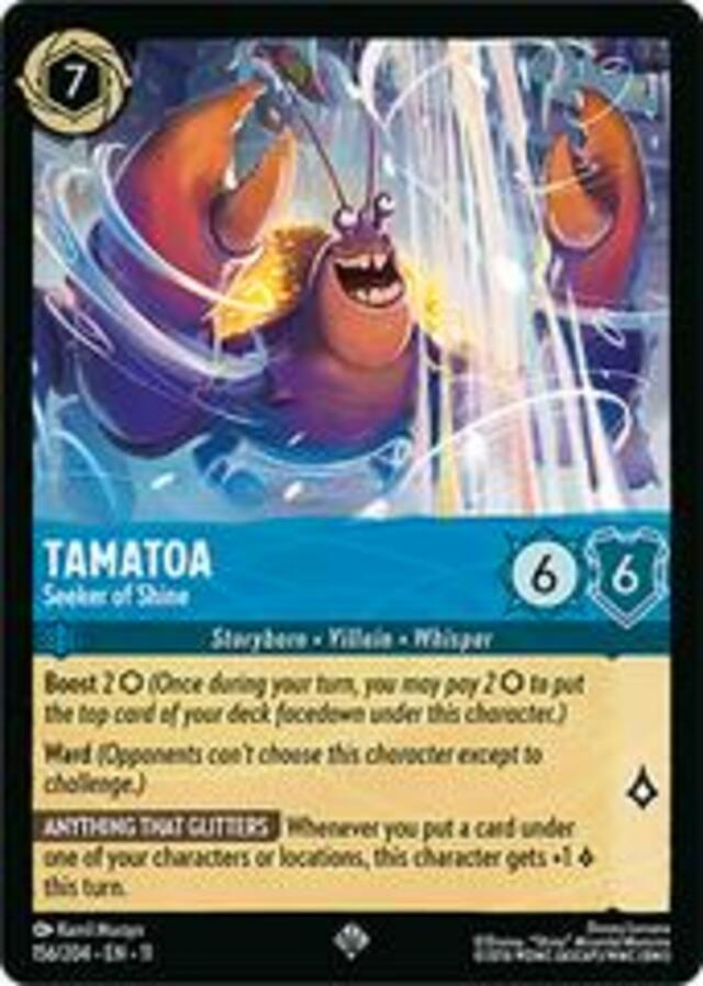 Disney Lorcana: Winterspell SUPER RARE Tamatoa - Seeker Of Shine #156/204