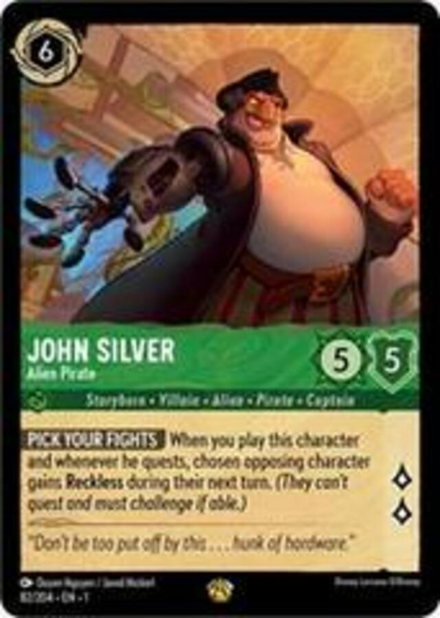 Disney Lorcana: The First Chapter LEGENDARY John Silver - Alien Pirate #82/204
