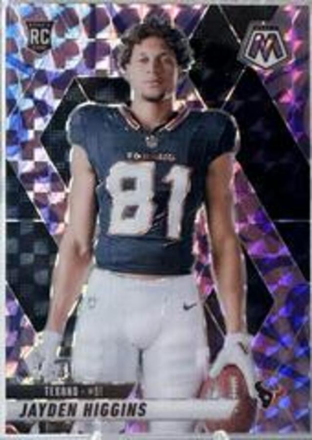 NFL 2025 Panini Mosaic: Texans - Jayden Higgins #286 Mosaic Reactive Purple Rookie