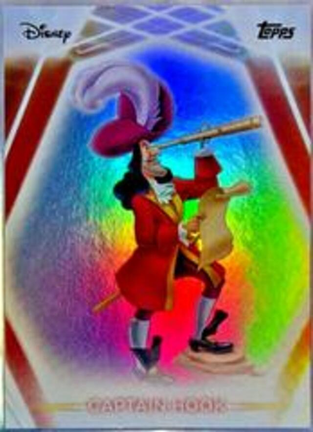 Topps Disney 2026: Neon - Captain Hook #9 Rainbow Foilboard