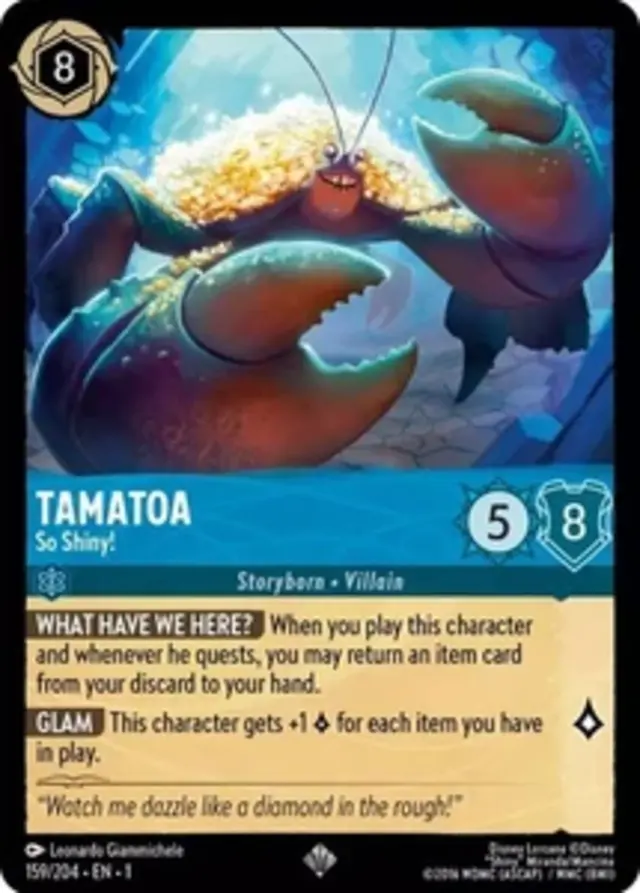 Disney Lorcana: The First Chapter SUPER RARE Tamatoa - So Shiny #159/204