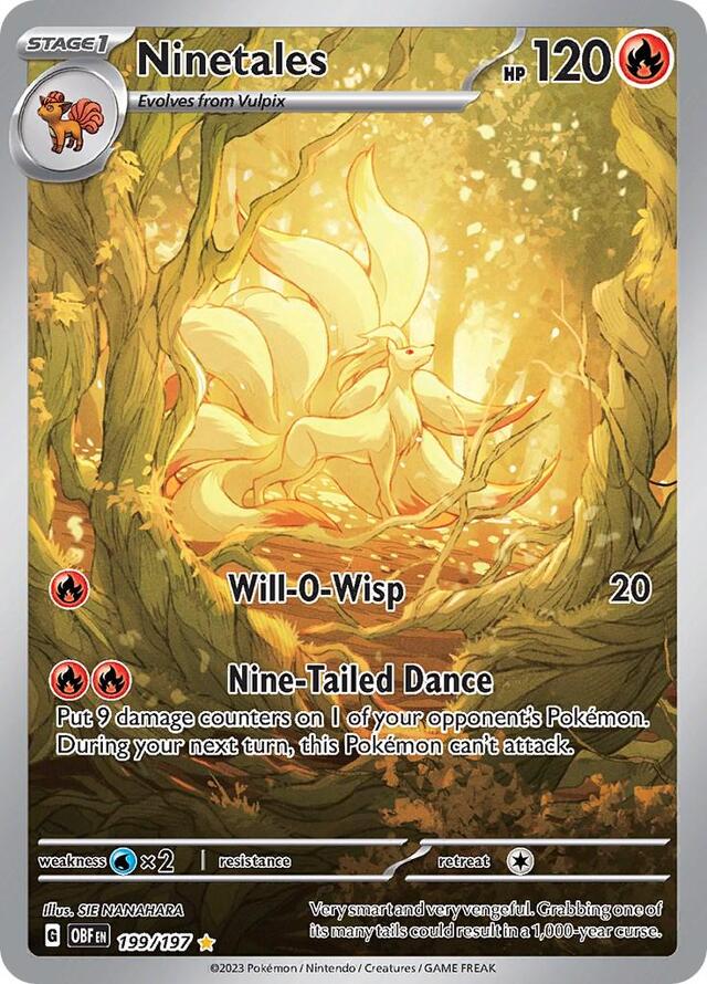 Pokemon TCG: Ninetales #199/197 Pokemon Obsidian Flames