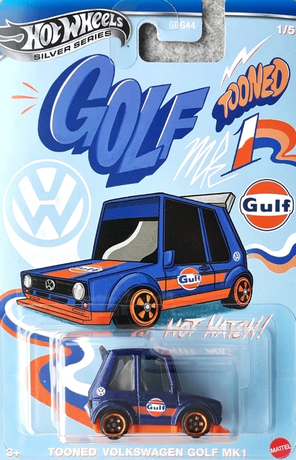 Hot Wheels Silver Series Tooned Gulf Volkswagen Golf MK1