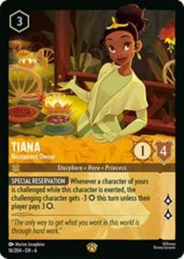 Disney Lorcana: Azurite Sea LEGENDARY Tiana - Restaurant Owner #16/204