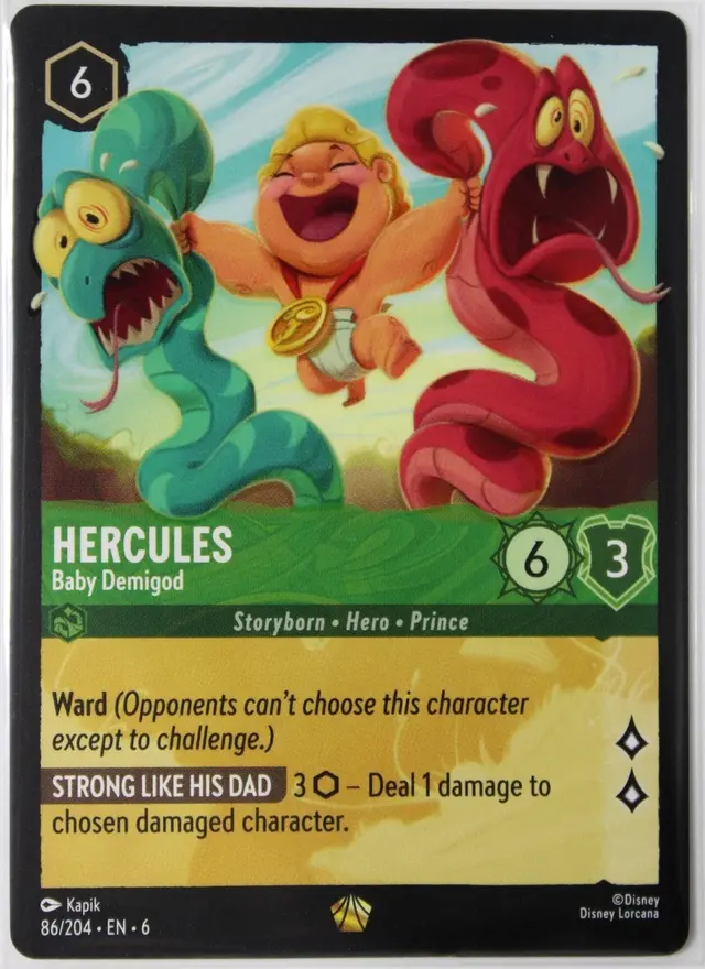 Disney Lorcana: Azurite Sea LEGENDARY Hercules - Baby Demigod #86/204