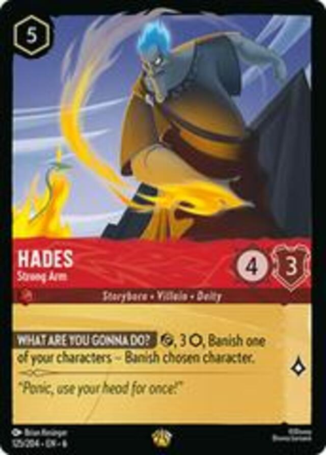 Disney Lorcana: Azurite Sea LEGENDARY Hades - Strong Arm #125/204