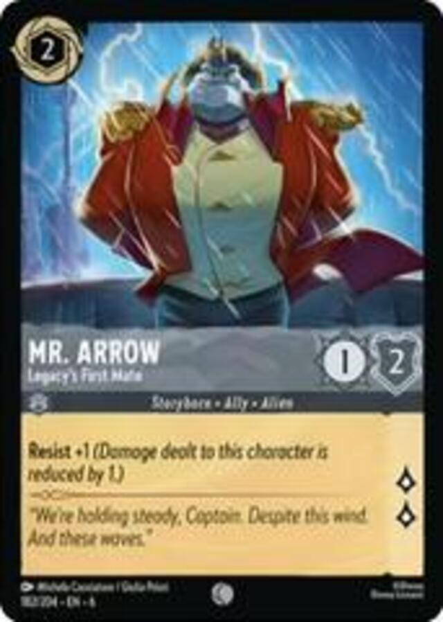 Disney Lorcana: Azurite Sea COMMON FOIL Mr Arrow - Legacy's First Mate #182/204