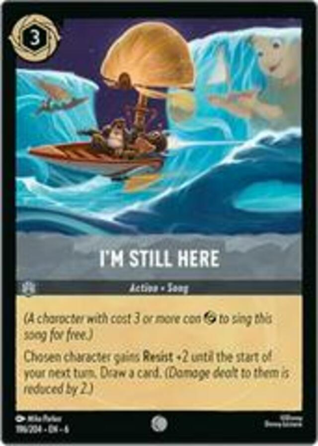 Disney Lorcana: Azurite Sea COMMON FOIL I'm Still Here #196/204