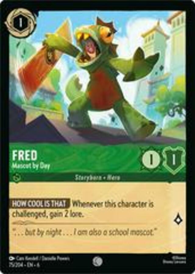 Disney Lorcana: Azurite Sea COMMON FOIL Fred - Mascot By Day #75/204