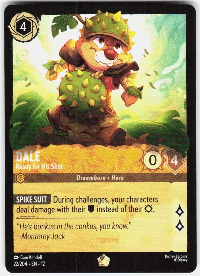 Disney Lorcana: Wilds Unknown LEGENDARY Dale - Ready For His Shot #22/204