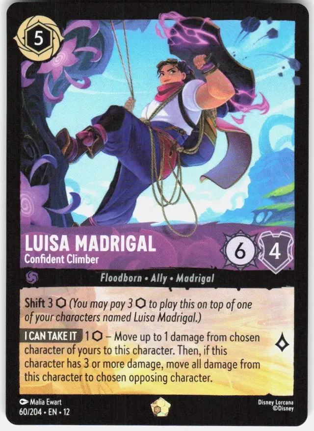 Disney Lorcana: Wilds Unknown LEGENDARY Luisa Madrigal - Confident Climber #60/204