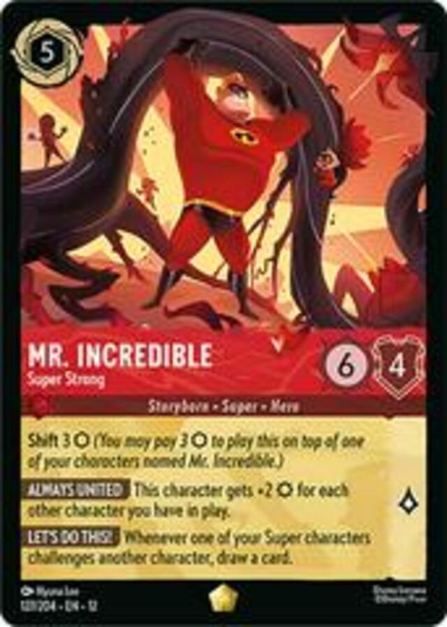 Disney Lorcana: Wilds Unknown LEGENDARY Mr Incredible - Super Strong #127/204