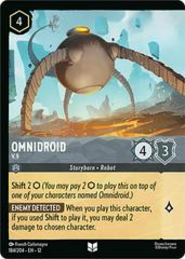 Disney Lorcana: Wilds Unknown UNCOMMON FOIL Omnidroid - V.9 #184/204