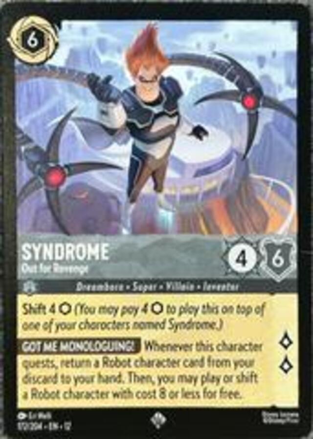 Disney Lorcana: Wilds Unknown SUPER RARE Syndrome - Out For Revenge #172/204