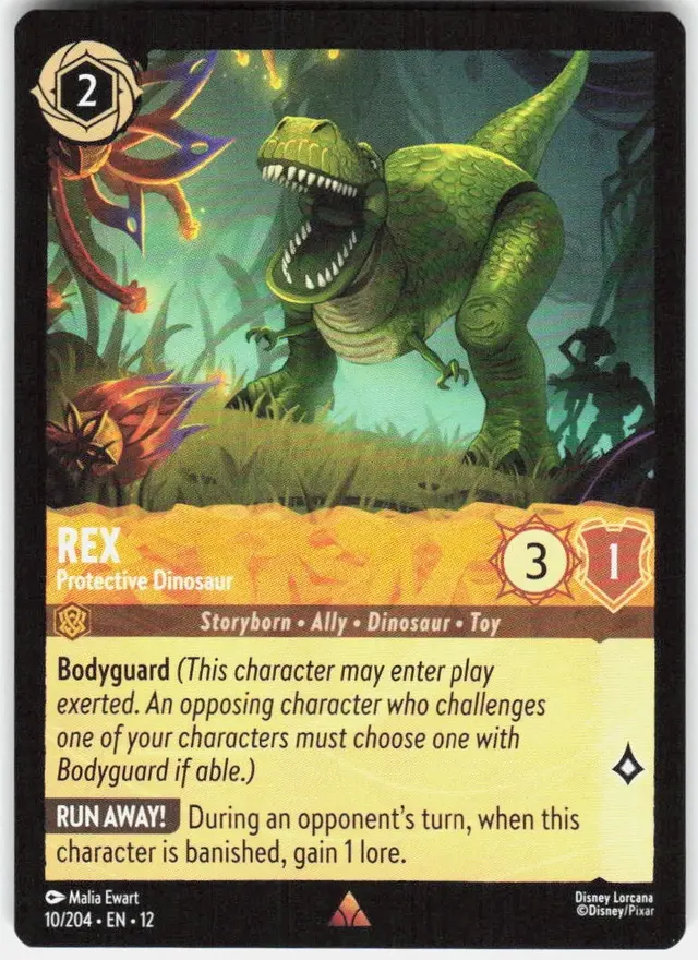 Disney Lorcana: Wilds Unknown RARE Rex - Protective Dinosaur #10/204