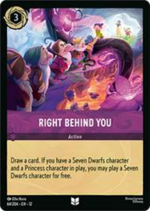 Disney Lorcana: Wilds Unknown UNCOMMON FOIL Right Behind You #64/204