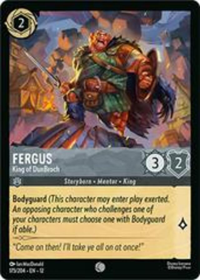 Disney Lorcana: Wilds Unknown COMMON FOIL Fergus - King Of DunBroch #175/204