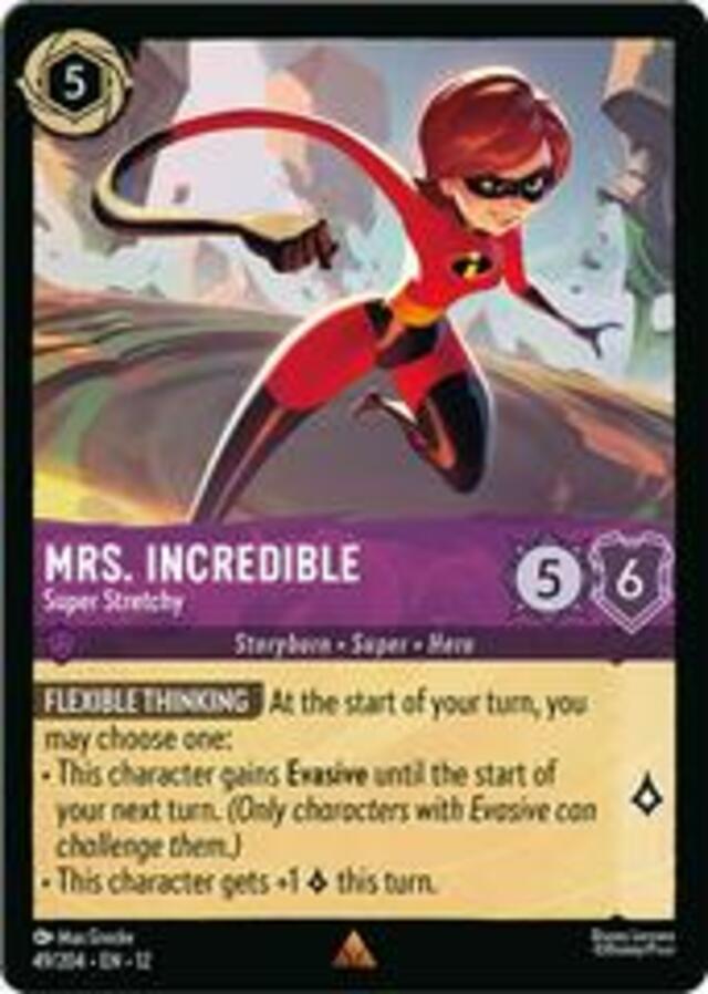 Disney Lorcana: Wilds Unknown RARE Mrs. Incredible - Super Stretchy #49/204