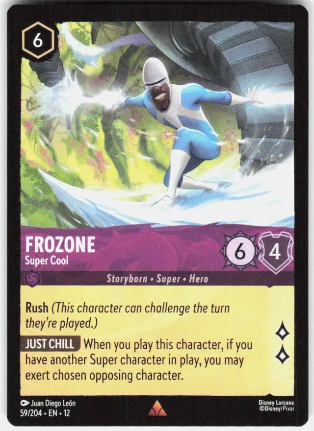 Disney Lorcana: Wilds Unknown RARE Frozone - Super Cool #59/204