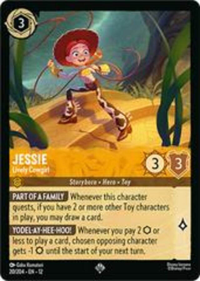 Disney Lorcana: Wilds Unknown SUPER RARE Jessie - Lively Cowgirl #20/204
