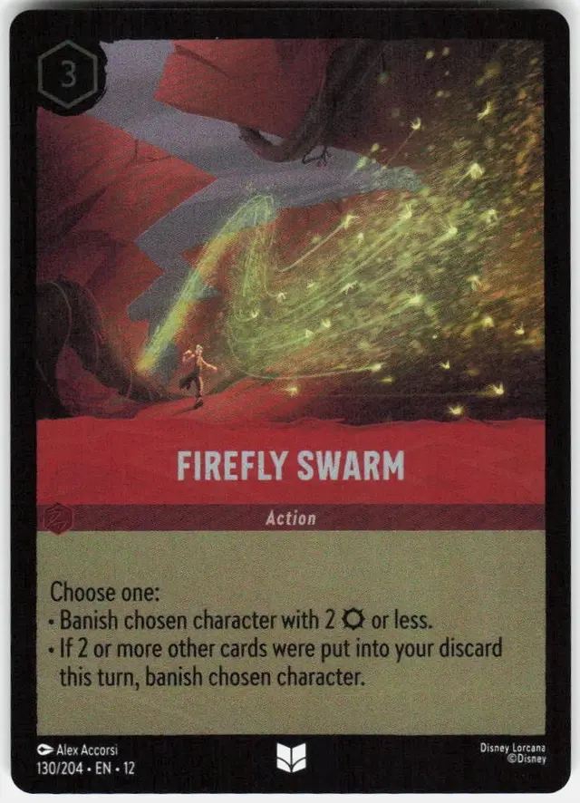 Disney Lorcana: Wilds Unknown UNCOMMON FOIL Firefly Swarm #130/204