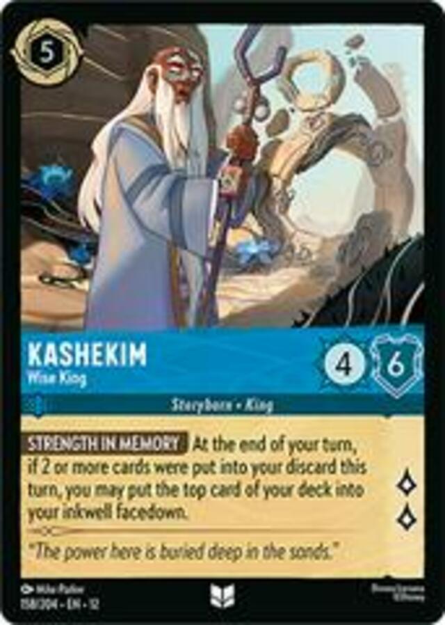 Disney Lorcana: Wilds Unknown UNCOMMON FOIL Kashekim - Wise King #158/204