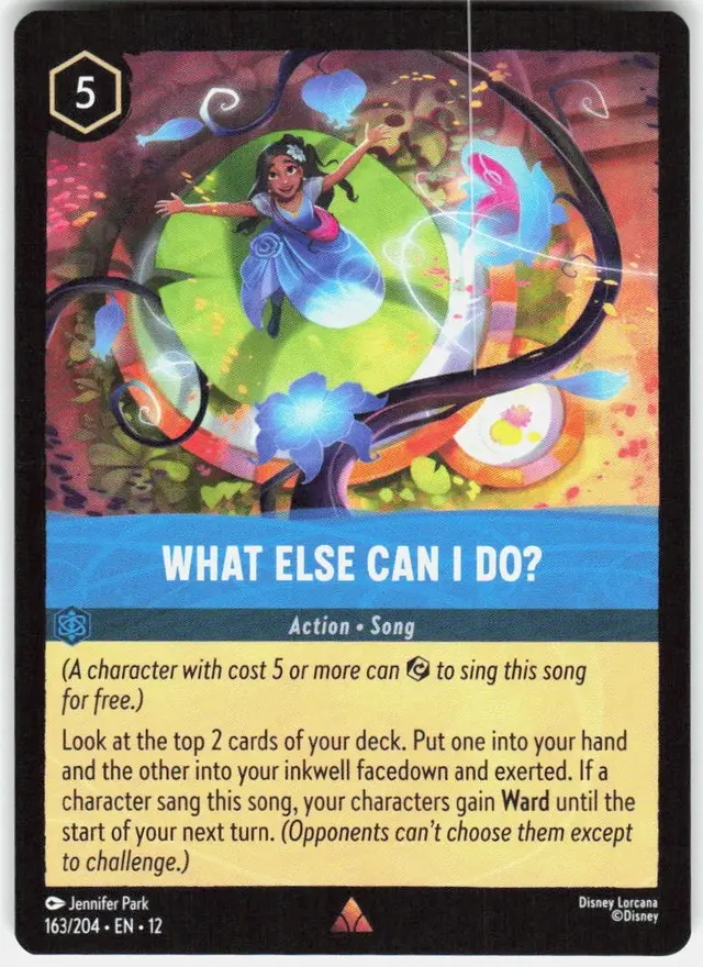 Disney Lorcana: Wilds Unknown RARE What Else Can I Do? #163/204