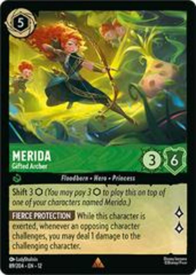 Disney Lorcana: Wilds Unknown RARE Merida - Gifted Archer #89/204
