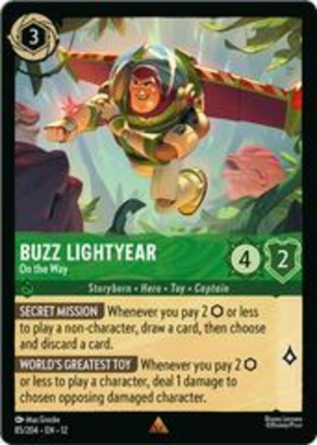 Disney Lorcana: Wilds Unknown RARE Buzz Lightyear - On The Way #85/204