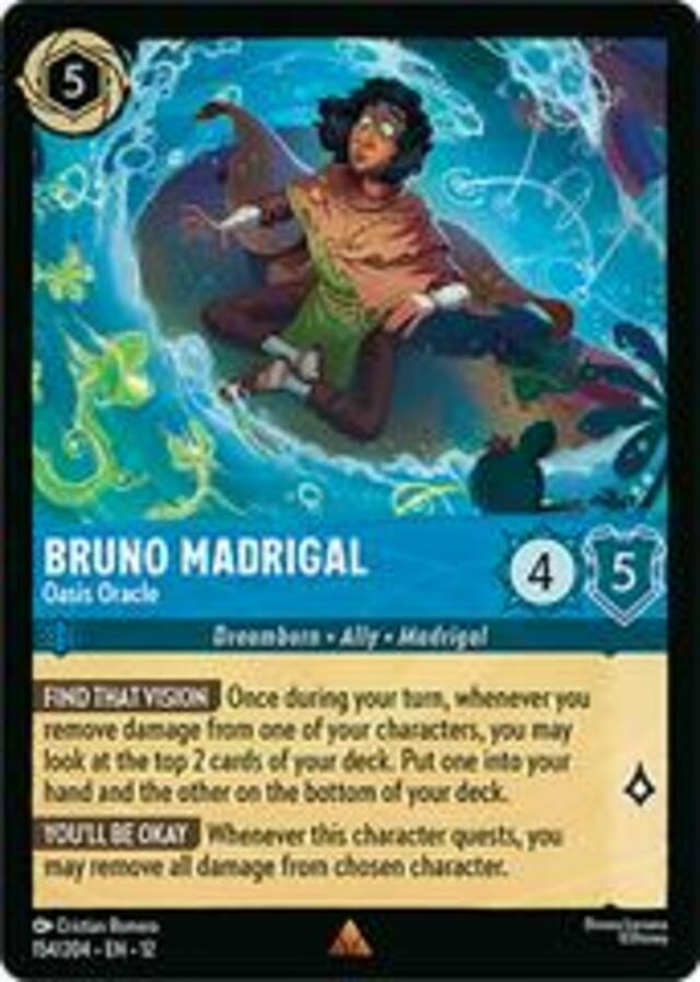 Disney Lorcana: Wilds Unknown RARE Bruno Madrigal - Oasis Oracle #154/204