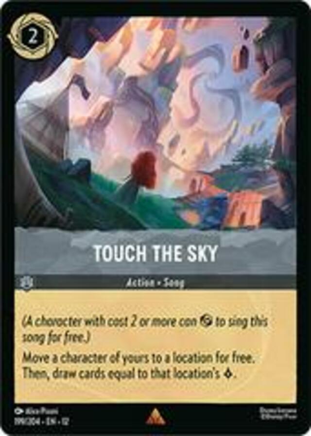 Disney Lorcana: Wilds Unknown RARE Touch The Sky #199/204