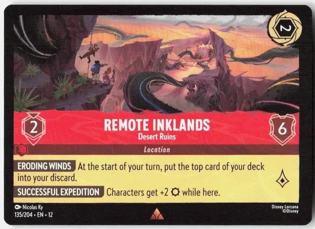 Disney Lorcana: Wilds Unknown RARE Remote Inklands - Desert Ruins #135/204