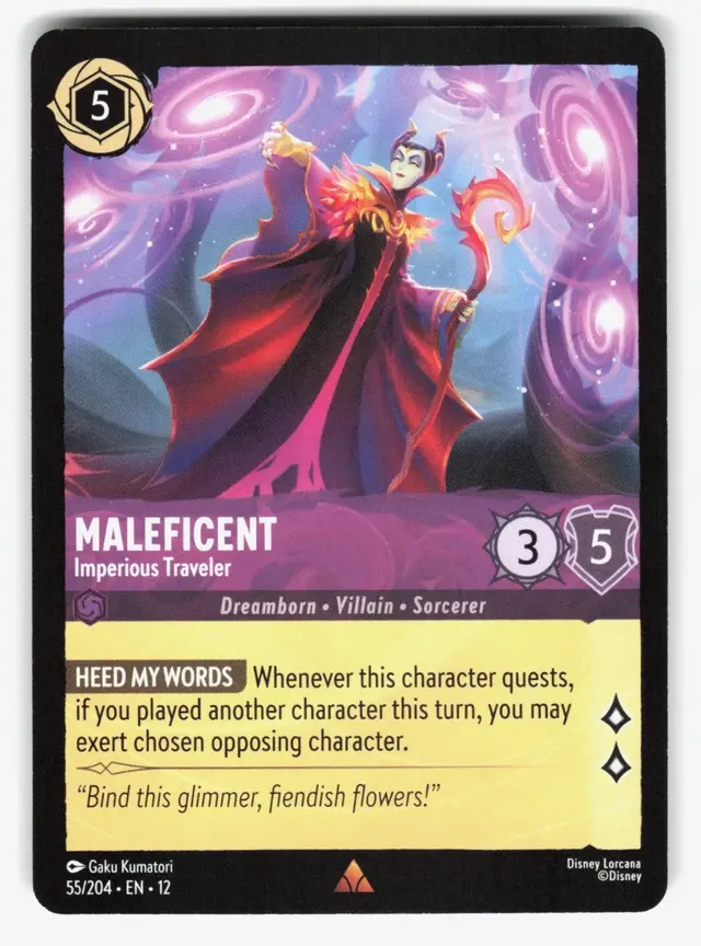 Disney Lorcana: Wilds Unknown RARE Maleficent - Imperious Traveler #55/204