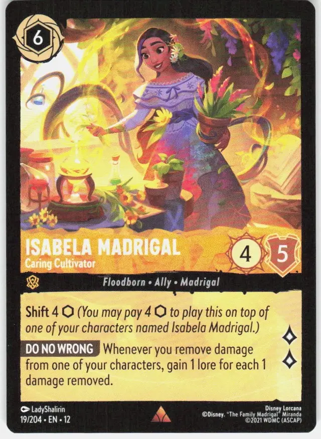 Disney Lorcana: Wilds Unknown RARE Isabela Madrigal - Caring Cultivator #19/204
