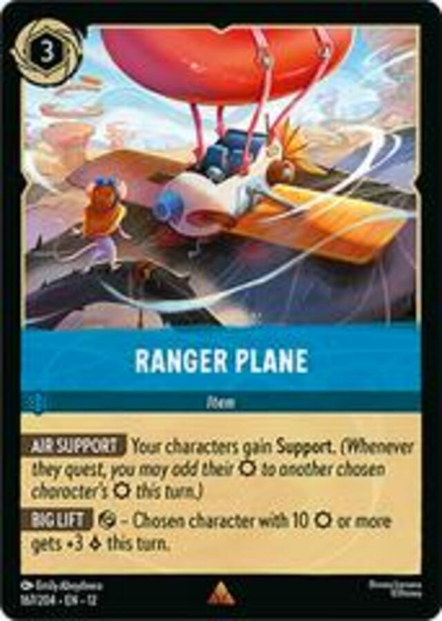 Disney Lorcana: Wilds Unknown RARE Ranger Plane #167/204