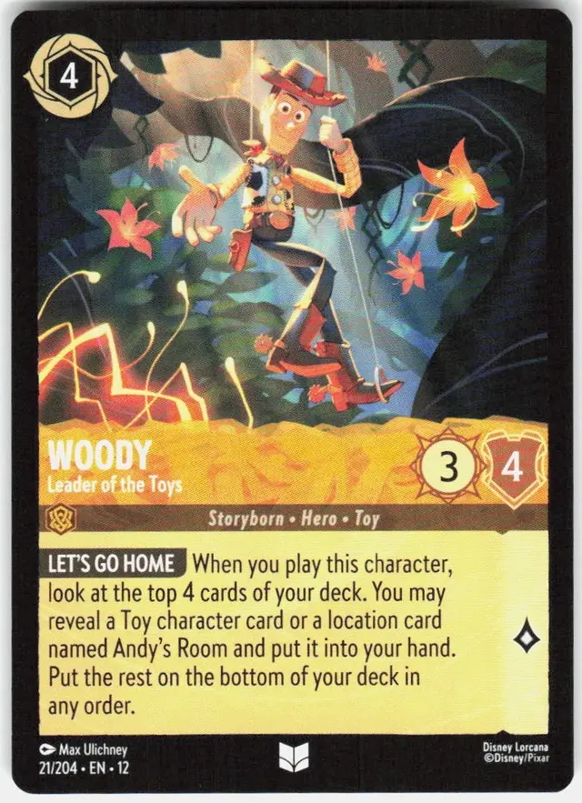 Disney Lorcana: Wilds Unknown UNCOMMON Woody - Leader Of The Toys #21/204
