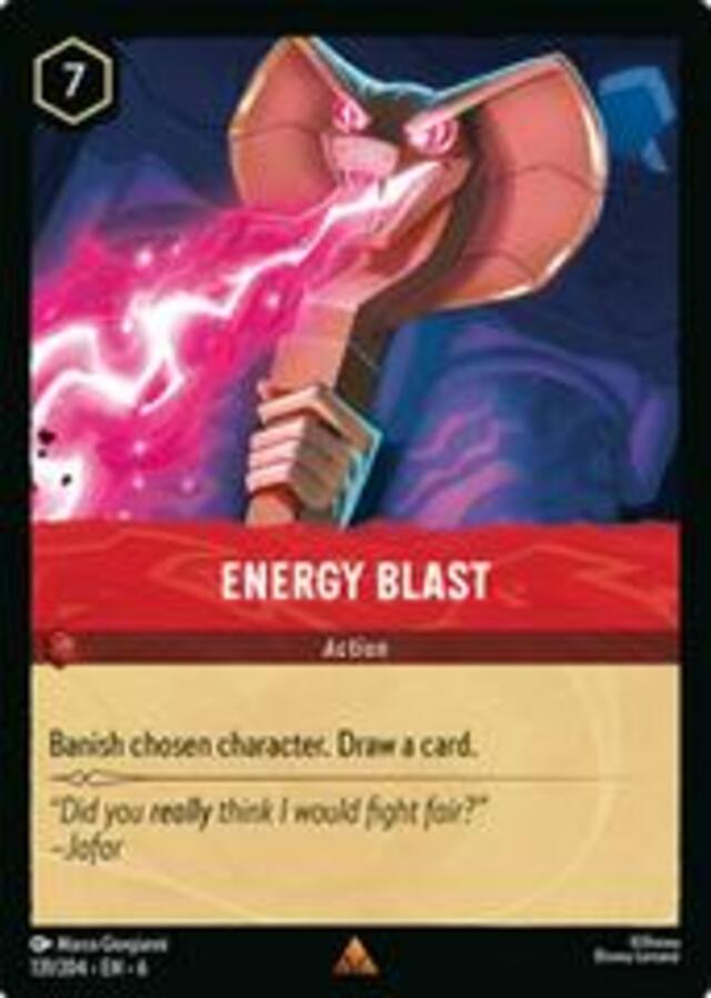 Disney Lorcana: Azurite Sea RARE FOIL Energy Blast #131/204