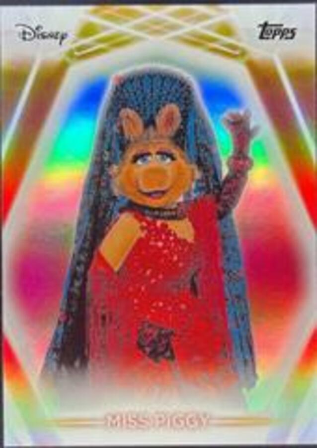 Topps Disney 2026: Neon - Miss Piggy #187 Rainbow Foilboard