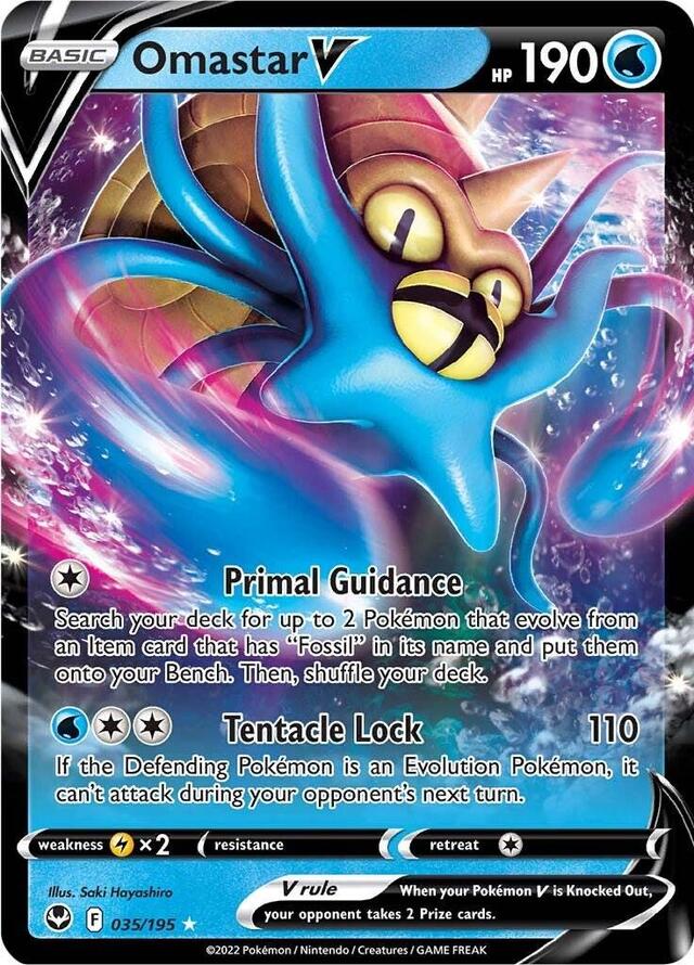 Pokemon TCG: Omastar V #35 Pokemon Silver Tempest
