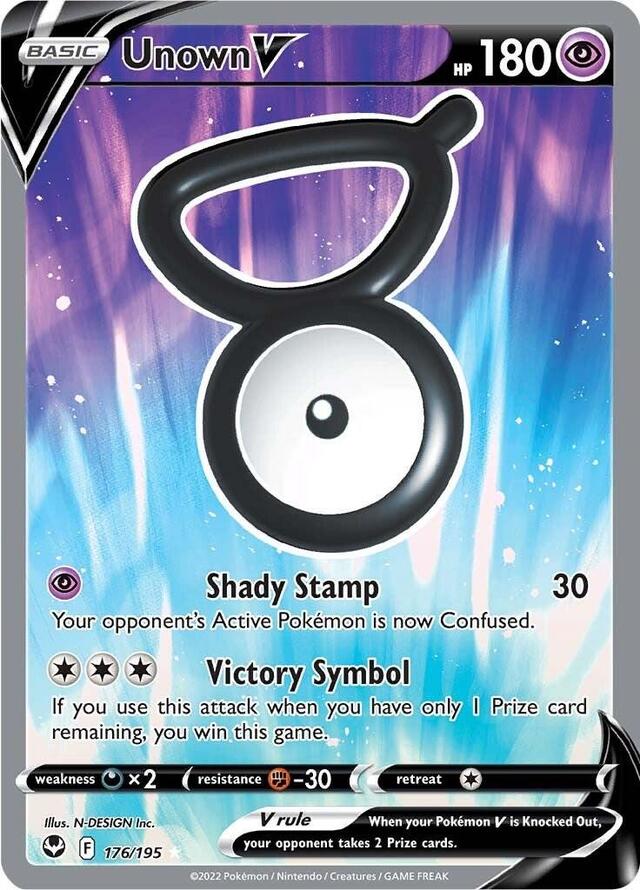 Pokemon TCG: Unown V #176 Pokemon Silver Tempest