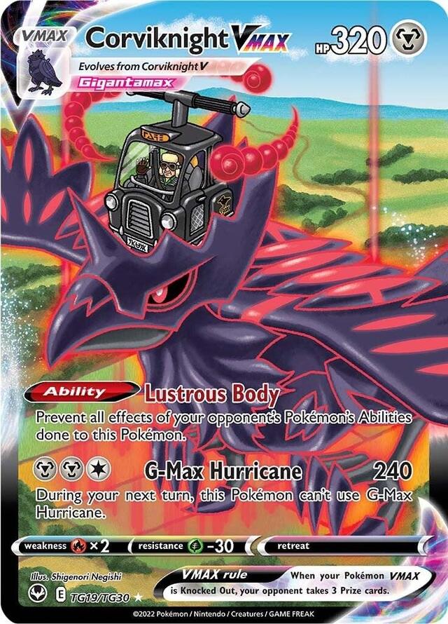 Pokemon TCG: Corviknight VMAX #TG19 Pokemon Silver Tempest