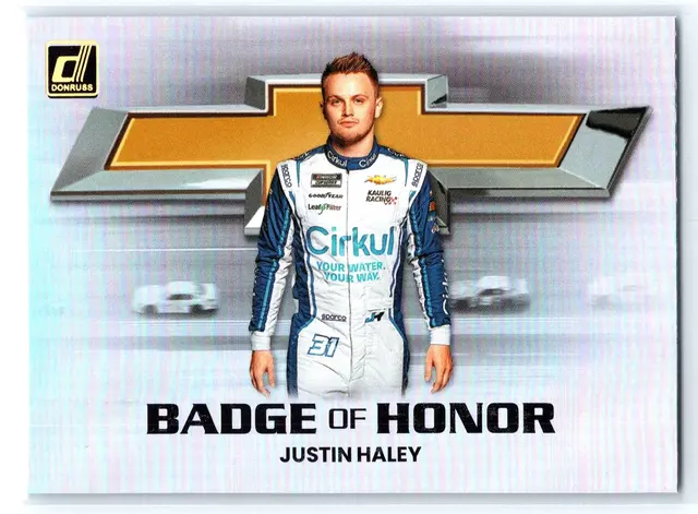 Justin Haley #10 2024 Donruss NASCAR Badge of Honor