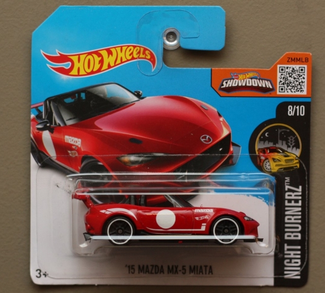 Hotwheels Night Burnerz '15 Mazda MX-5 Miata Shortcard