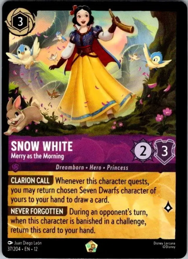 Disney Lorcana: Wilds Unknown LEGENDARY Snow White - Merry As The Morning #37/204
