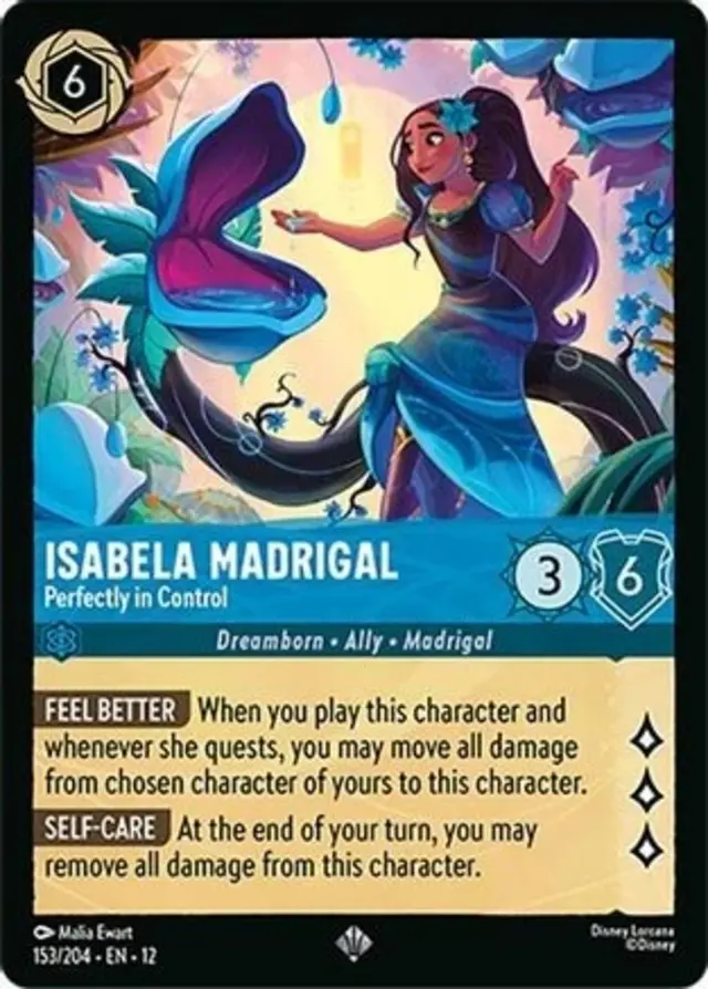 Disney Lorcana: Wilds Unknown SUPER RARE Isabela Madrigal - Perfectly In Control #153/204