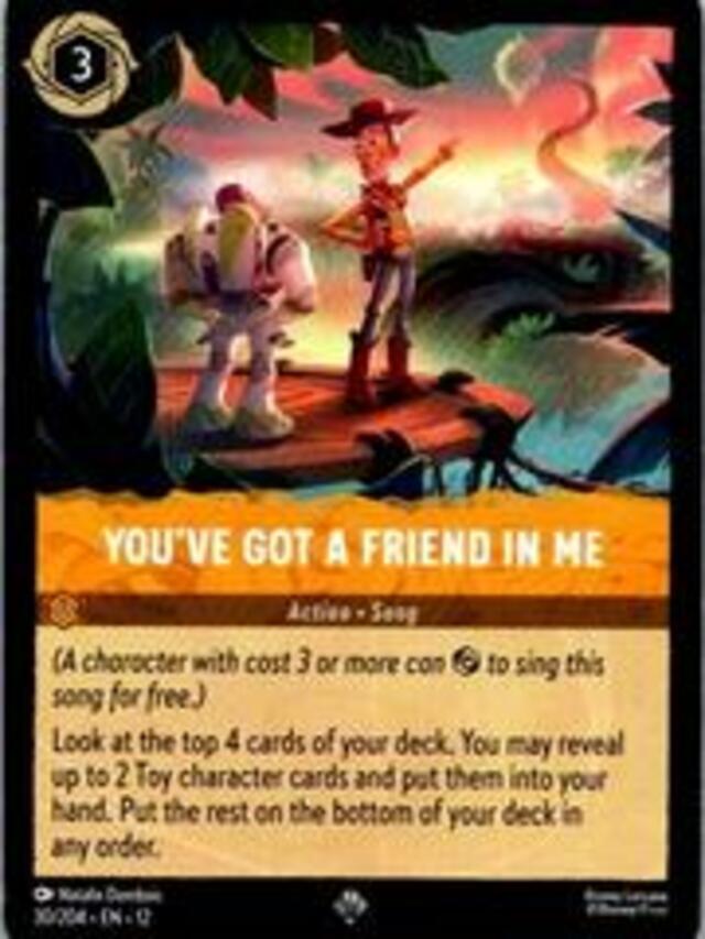Disney Lorcana: Wilds Unknown SUPER RARE You've Got A Friend In Me #30/204