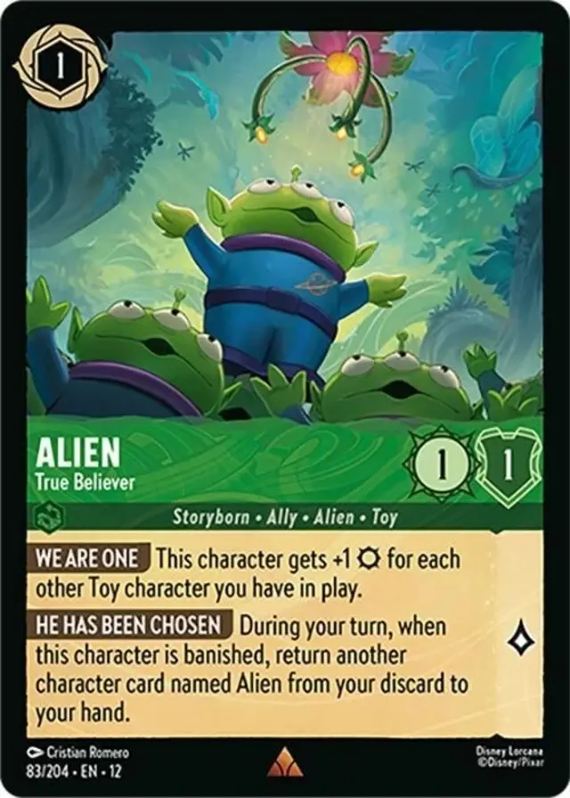 Disney Lorcana: Wilds Unknown RARE Alien - True Believer #83/204