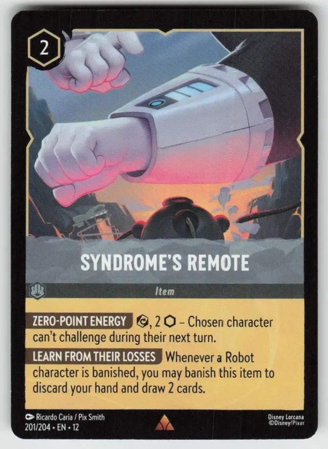 Disney Lorcana: Wilds Unknown RARE Syndrome's Remote #201/204